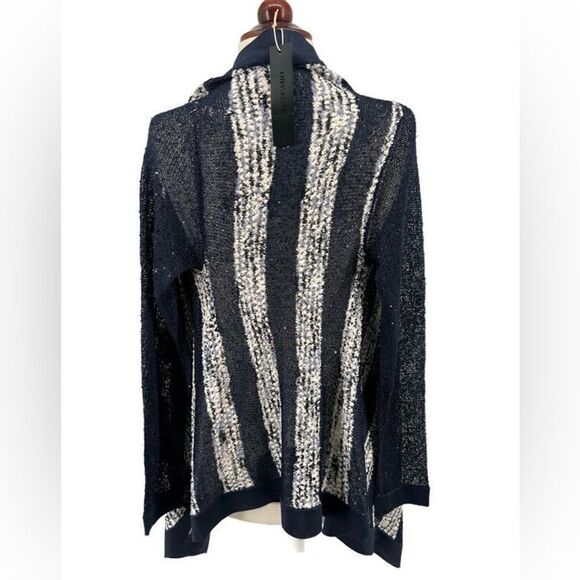 NWT Dolce Cabo Striped Open Draped‎ Cardigan Sweater Sz S/M - Picture 3 of 7